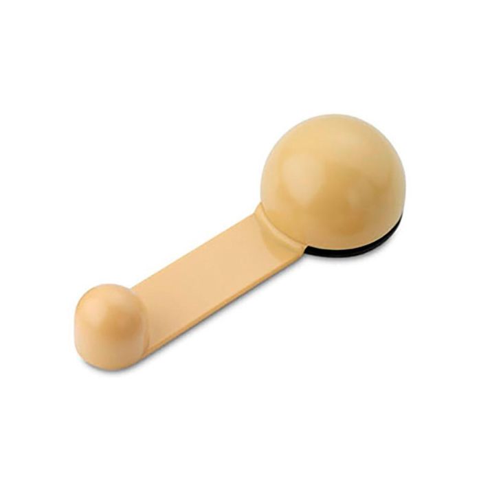 Inofix Tope retenedor giratorio adhesivo beige PVC para puertas de interior