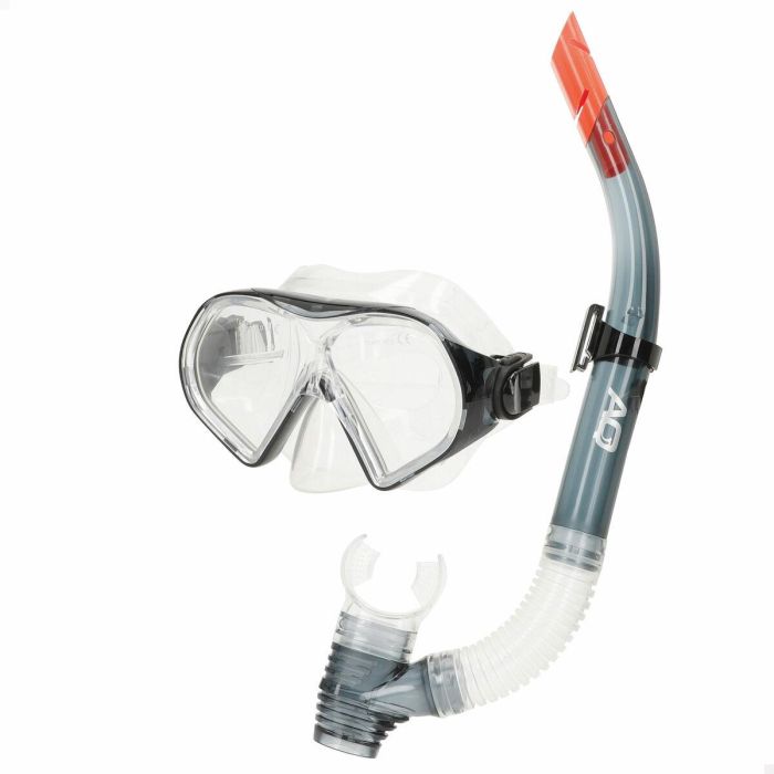 Gafas de Buceo con Tubo AquaSport Rojo Gris (6 Unidades) 6 Gafas de Buceo con Tubo AquaSport Rojo Gris (6 Unidades) 6