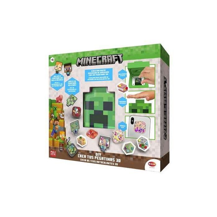 Crea tus pegatinas 3D minecraft. incluye fondos, escoge la forma y mixers, además con 2 personajes Crea tus pegatinas 3D minecraft. incluye fondos, escoge la forma y mixers, además con 2 personajes