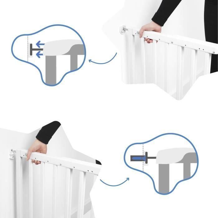 Badabulle Deco Pop Barrera de seguridad blanca Sujetador extensible Presión y tornillos (63.5 - 106cm) 4 Badabulle Deco Pop Barrera de seguridad blanca Sujetador extensible Presión y tornillos (63.5 - 106cm) 4