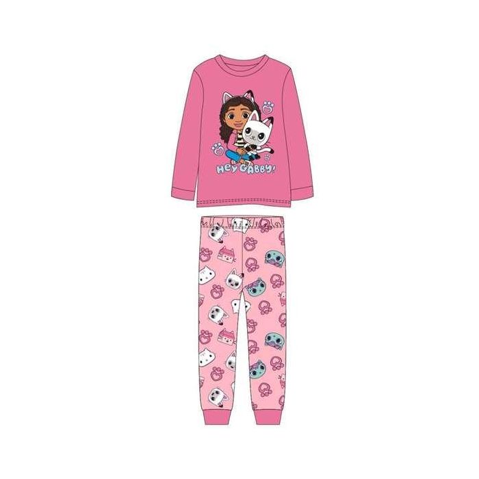 Cerdá Pijama Largo Gabby's Dollhouse para Niñas, Single Jersey, Talla 6 Años