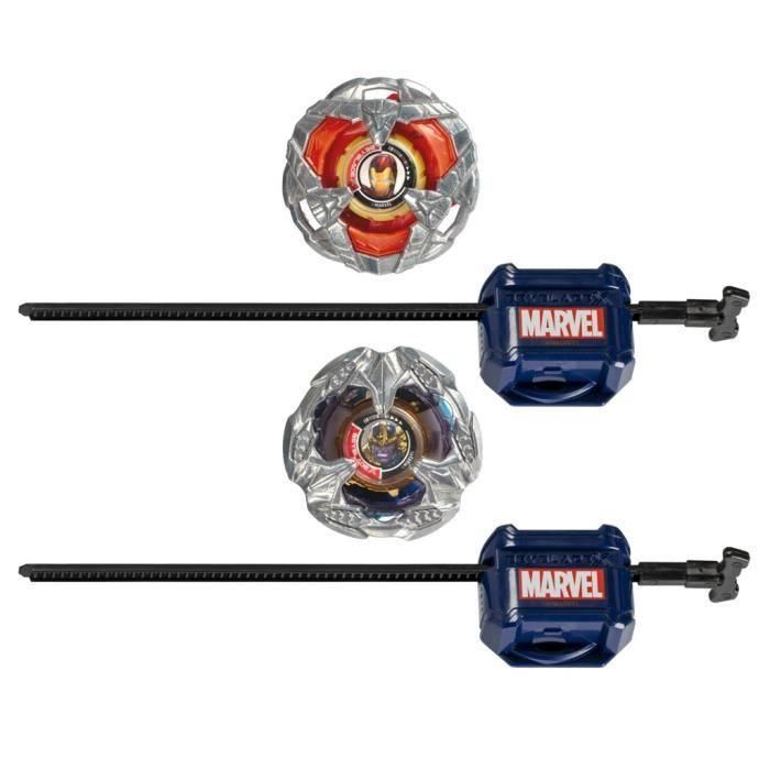 Colaboración Beyblade X Marvel, Iron Man 4-80B vs. Thanos 4-60B, multipack, a partir de 8 años 1