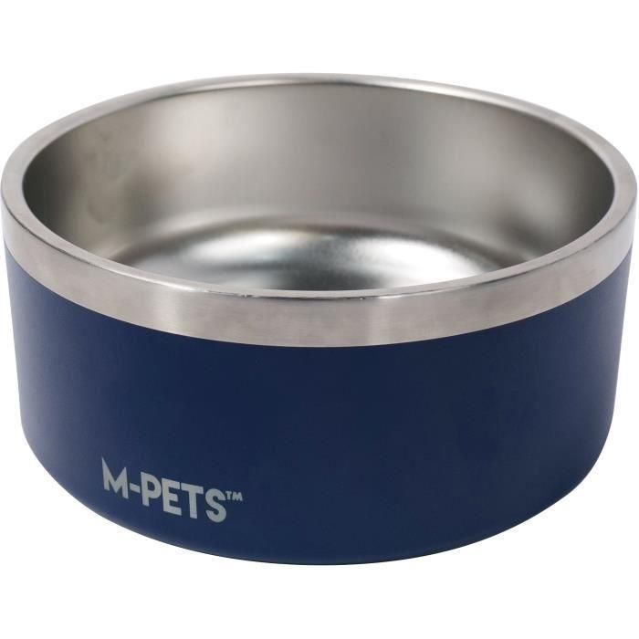 Cuenco - M PETS - ESKIMO - Doble pared 2 L - Azul - Acero inoxidable, antideslizante, inodoro, inoxidable, lavable Cuenco - M PETS - ESKIMO - Doble pared 2 L - Azul - Acero inoxidable, antideslizante, inodoro, inoxidable, lavable