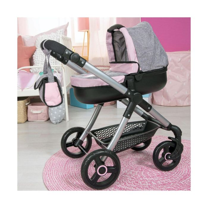 Coche muñecas stule pram gris 68x63x40 cm 3