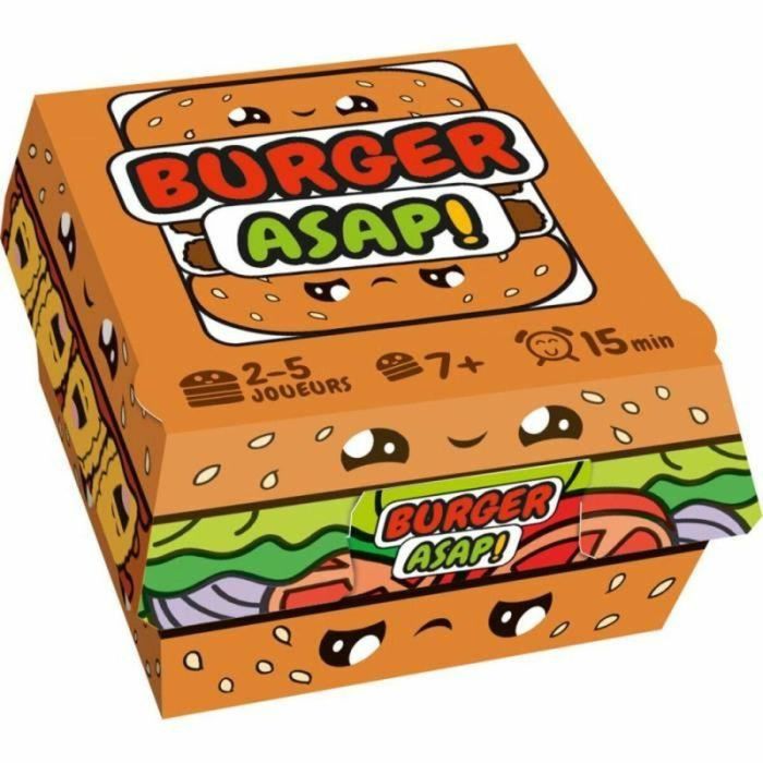 Asmodee AUC3558380102878 Burger ASAP, Juego de velocidad para niños a partir de 7 años Asmodee AUC3558380102878 Burger ASAP, Juego de velocidad para niños a partir de 7 años