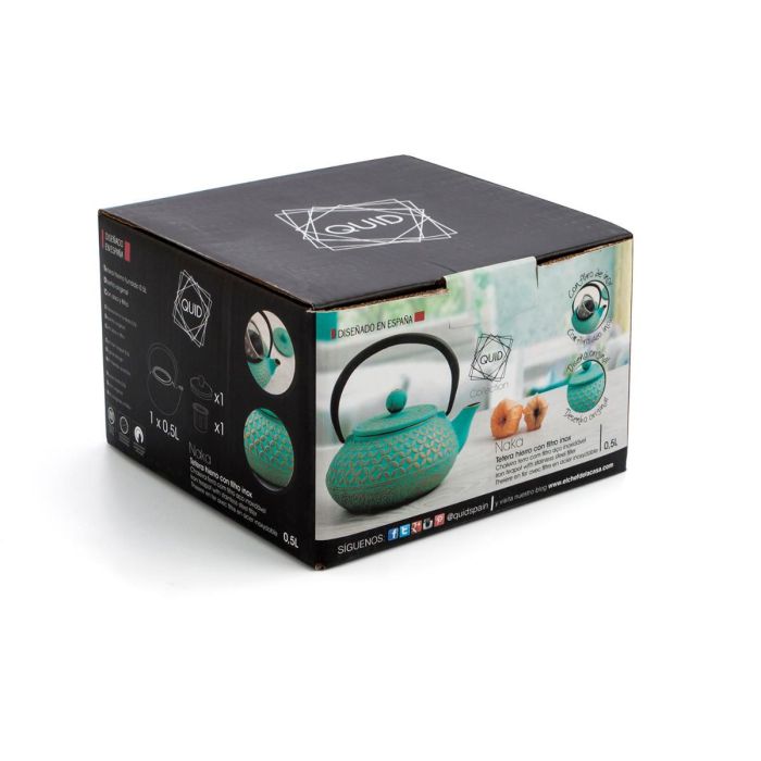 Quid Tetera Hierro Naka 0,5 L con Filtro de Acero Inoxidable para Inducción, Vitrocerámica y Gas 3