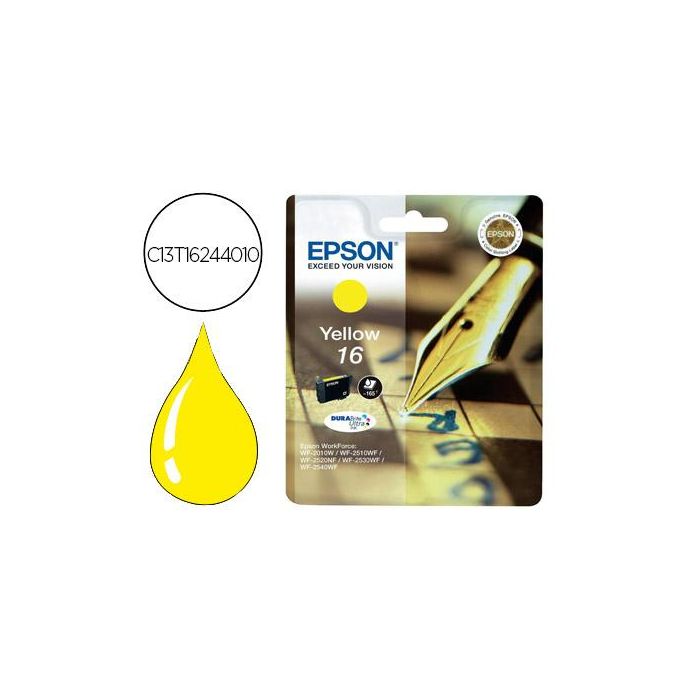 Ink-Jet Epson 16 Wf2010 W Wf2510 Wf Wf2520Nf Wf2530 Wf Wf2540 Wf Amarillo 175 Pag