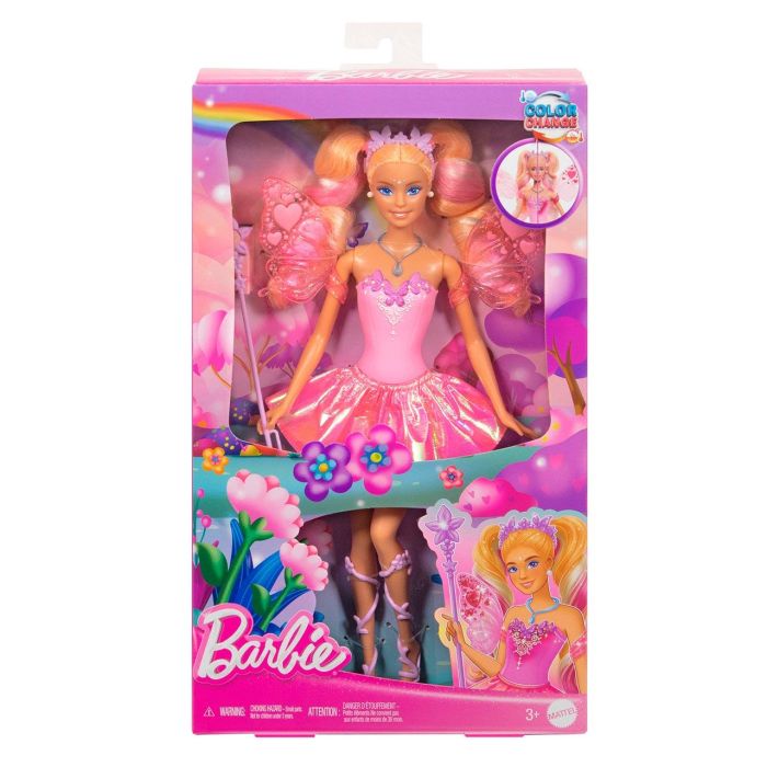 Muñeca Barbie Color Change Hada Rosa Jcp76 Mattel 3