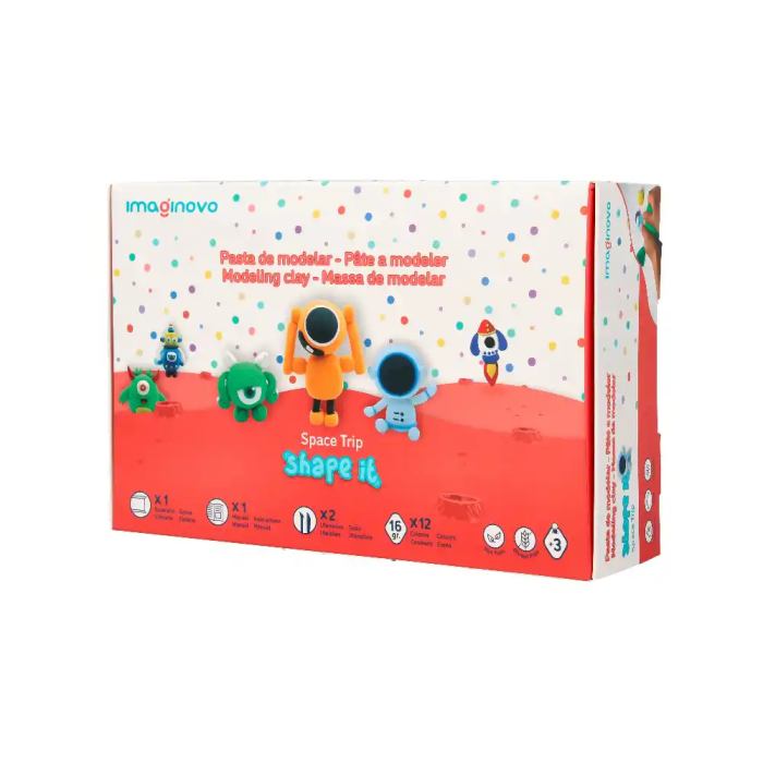 Imaginovo Shape It Space Trip Pasta de Modelar Set 12 Colores Secado al Aire Herramientas e Instrucciones 3 Imaginovo Shape It Space Trip Pasta de Modelar Set 12 Colores Secado al Aire Herramientas e Instrucciones 3