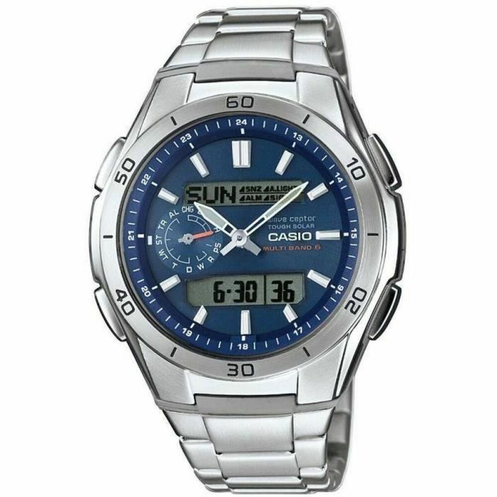 Casio Reloj WAVECEPTOR de Acero Inoxidable Gris