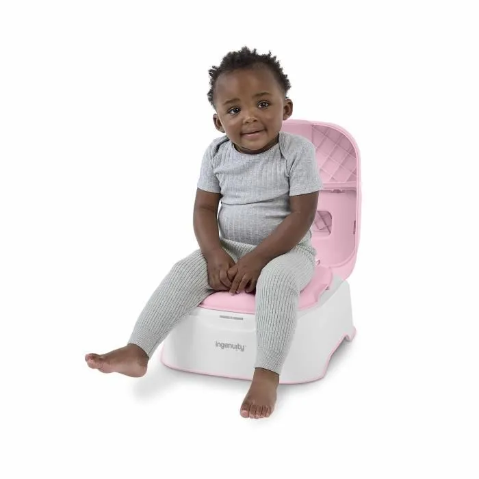Ingenuity ING0074451171435 Taburete y Orinal con Cuenco Extraíble, Antideslizante y Asiento Ergonómico, Color Rosa 2 Ingenuity ING0074451171435 Taburete y Orinal con Cuenco Extraíble, Antideslizante y Asiento Ergonómico, Color Rosa 2