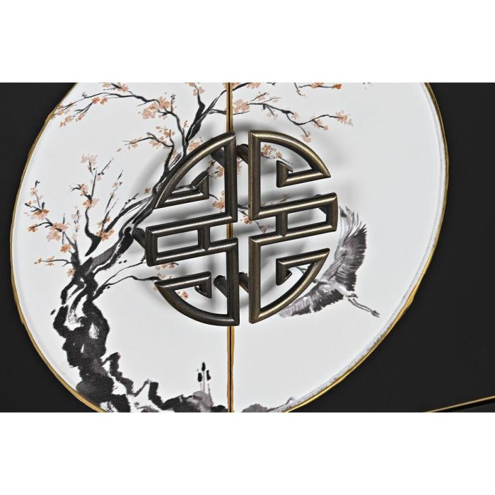 Mesa auxiliar DKD Home Decor 95 x 26 x 79 cm Abeto Negro Dorado Metal Blanco Madera MDF 3