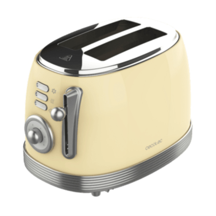 Cecotec Vintage 800 Tostadora 2 rebanadas 850 W Amarillo