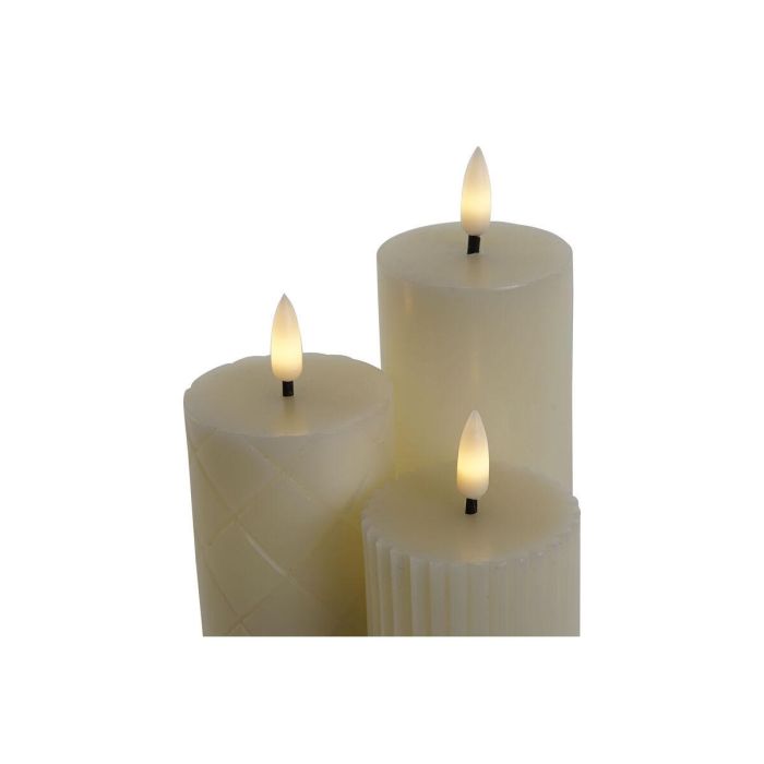 Vela LED Home ESPRIT Beige 5,5 x 5,5 x 13,5 cm (AA) 3 Vela LED Home ESPRIT Beige 5,5 x 5,5 x 13,5 cm (AA) 3