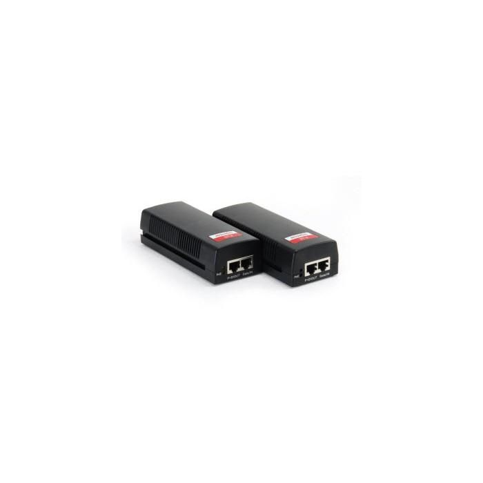 LevelOne Inyector PoE POI-2002 Ethernet Rápido 10/100 Mbit/s IEEE 802.3af Negro 52V 3