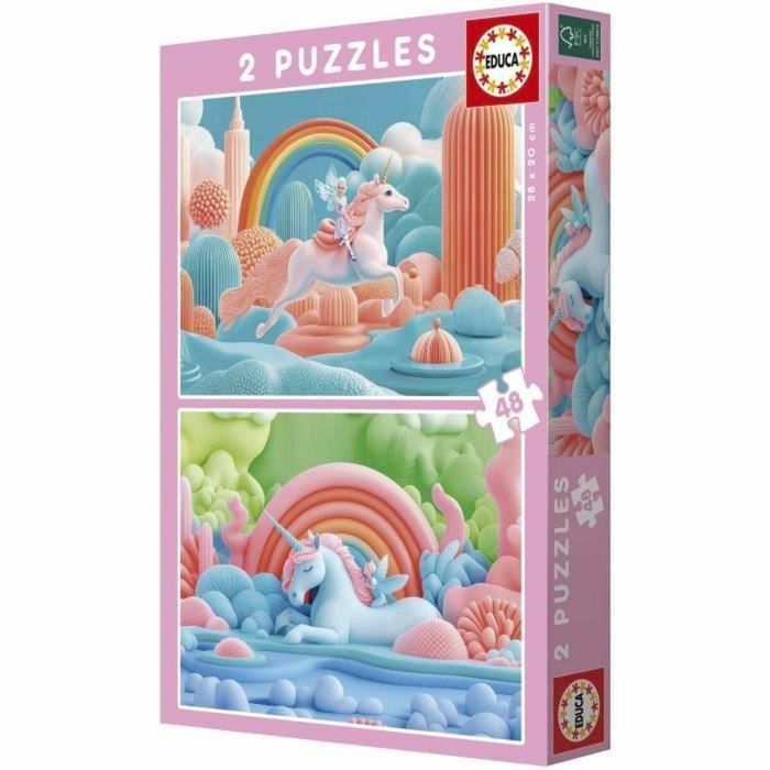 Educa EDU1747715969259 Puzzle Unicornios Mágicos 2x48 Piezas Temática Fantasía Para Niños 4 Años y Más 2 Educa EDU1747715969259 Puzzle Unicornios Mágicos 2x48 Piezas Temática Fantasía Para Niños 4 Años y Más 2