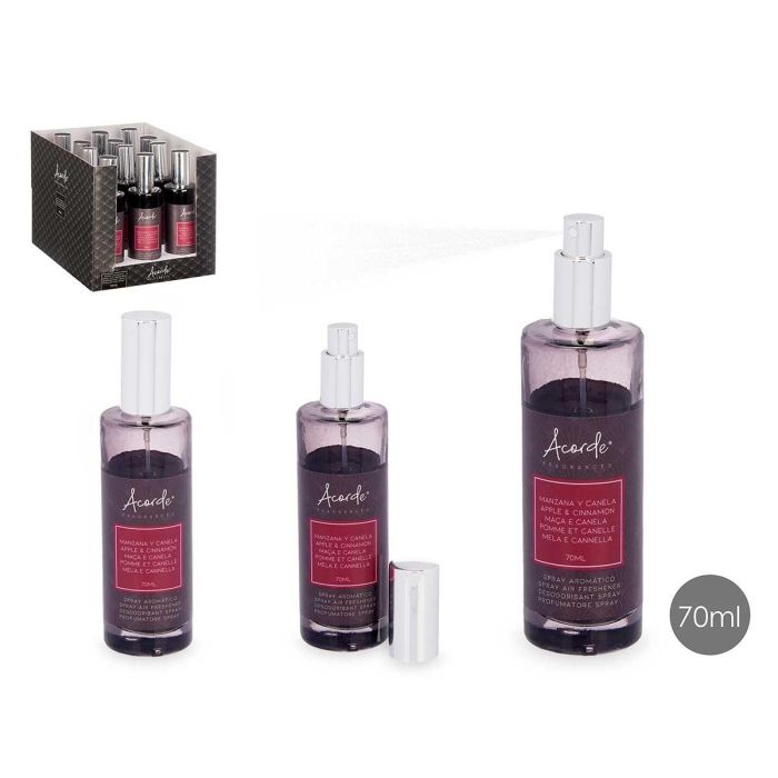 Acorde Aroma Hogar Manzana y Canela 70 ml, Dimensiones 4.5x16x4.5 cm (12 Unidades) Acorde Aroma Hogar Manzana y Canela 70 ml, Dimensiones 4.5x16x4.5 cm (12 Unidades)