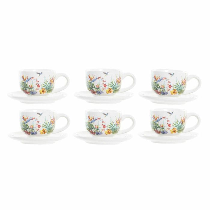 Cafe Tropical DKD Home Decor Multicolor 18 x 20 x 20 cm Set de 6 3