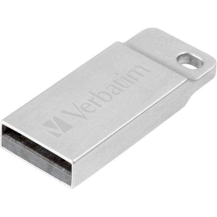 Verbatim Metal Executive USB 2.0 Drive 64GB, Memoria USB de Metal Compacta y Ultra Resistente al Agua y Polvo, Color Plata