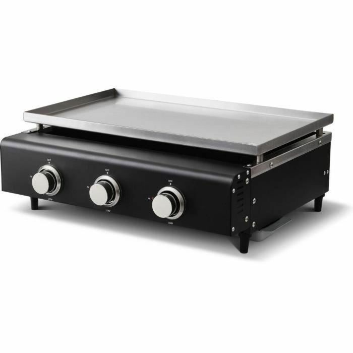 Cookingbox 9760182 Plancha de Gas CUENCA 3 Quemadores con Tapa 65x50x23 cm Negra 4