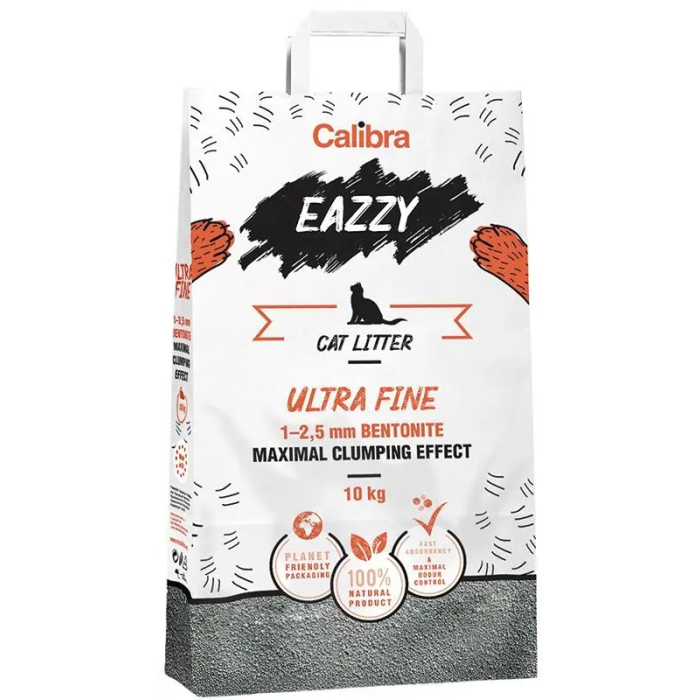 Calibra Eazzy Arena Gato Ultra Fina Bentonita 10 kg | Excelente aglomeración y control de olor, 100% natural