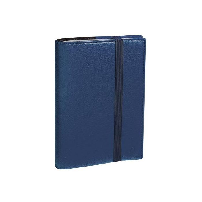 Agenda Anual (2026) Quo Vadis Time&Life Large Ml Sobrecubierta Wire-O Tapa Simil Piel Con Goma 160X240 S/V 2 Pag. Azul Metalizado