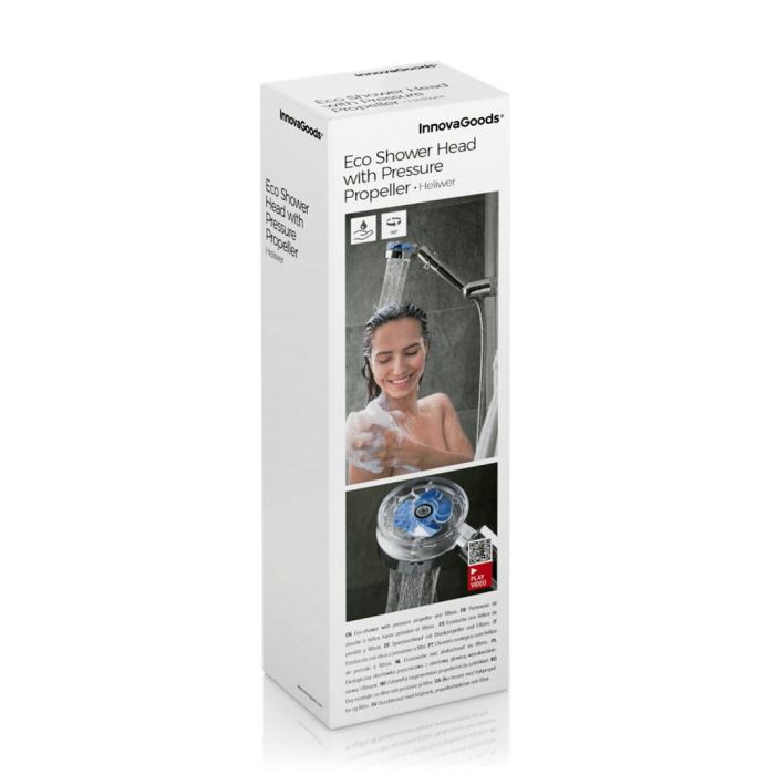 Ecoducha con Hélice de Presión y Filtro Purificador Heliwer InnovaGoods 2 Ecoducha con Hélice de Presión y Filtro Purificador Heliwer InnovaGoods 2
