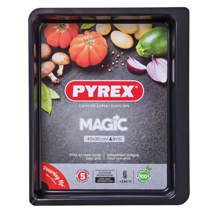 Fuente Rectangular Acero Magic Pyrex 40x31 cm 2