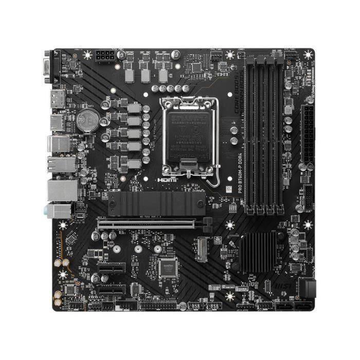 MSI PRO B760M-P Placa Base Intel LGA 1700, B760, DDR5, 4xSATA III, 2xM.2, USB 3.2, Gigabit LAN, Micro ATX - 911-7E02-009 2 MSI PRO B760M-P Placa Base Intel LGA 1700, B760, DDR5, 4xSATA III, 2xM.2, USB 3.2, Gigabit LAN, Micro ATX - 911-7E02-009 2