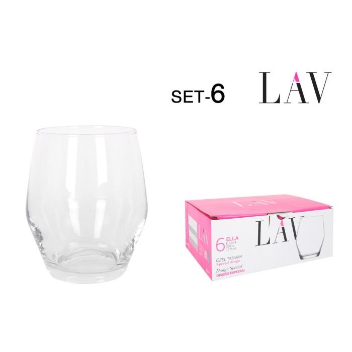 Lav Set de 6 Vasos Ella 370 cc - Colección Ella (8 Cajas) 0 Lav Set de 6 Vasos Ella 370 cc - Colección Ella (8 Cajas) 0