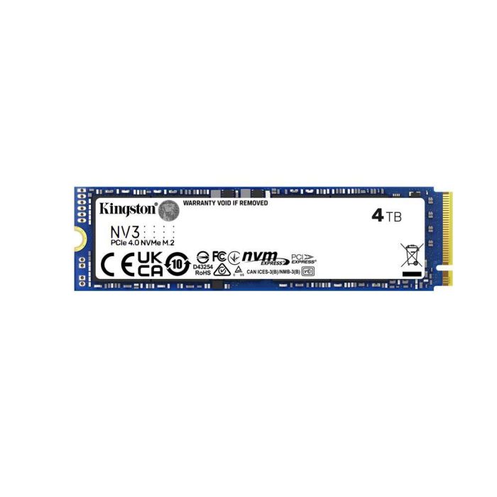 Kingston SNV3S/4000G Disco SSD NV3 4TB M.2 2280 PCIe Gen4 NVMe para Almacenamiento de Alta Velocidad y Bajo Consumo 3