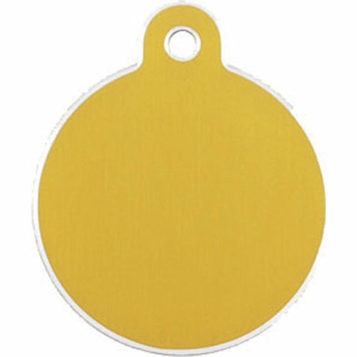 Placa identificativa para collar Imarc Circle Amarillo Dorado 1