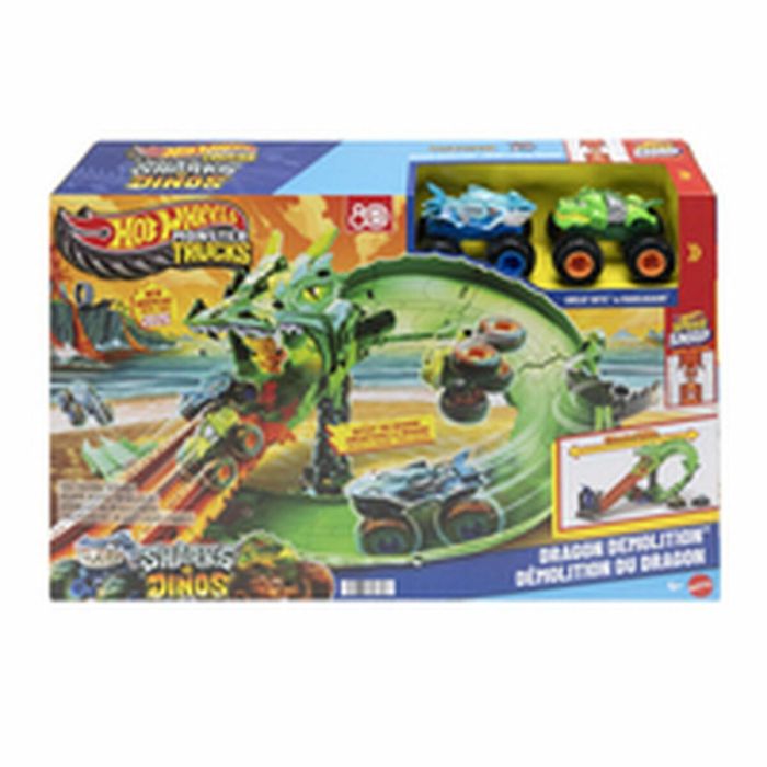 Hot Wheels - Monster Trucks - Pista de Dinosaurios Tiburones vs. Dragones - Hot Wheels - JFR06 1 Hot Wheels - Monster Trucks - Pista de Dinosaurios Tiburones vs. Dragones - Hot Wheels - JFR06 1