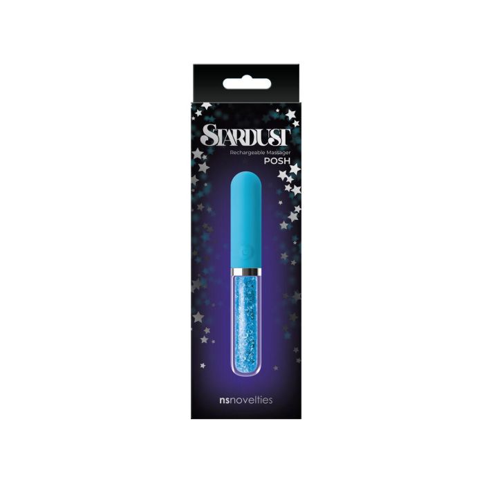 Bala Vibradora NS Novelties Stardust Azul 3 Bala Vibradora NS Novelties Stardust Azul 3
