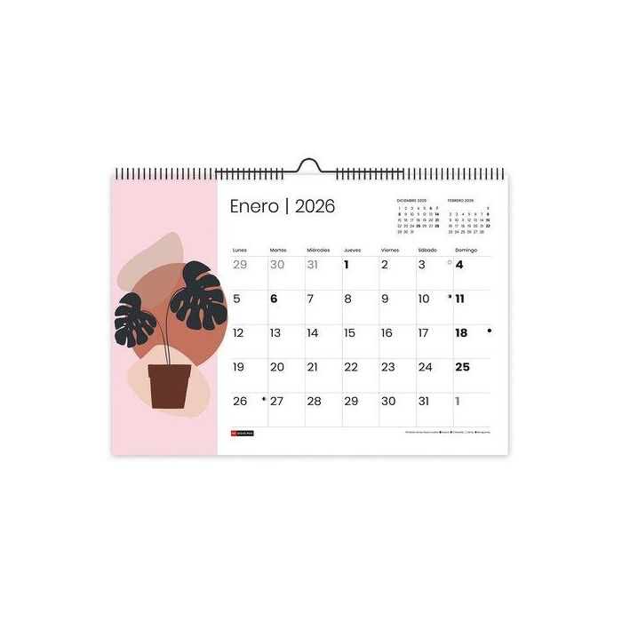 Calendario (2026) Miquelrius Pared Trends Abstract Mensual Para Escribir A3 420X296