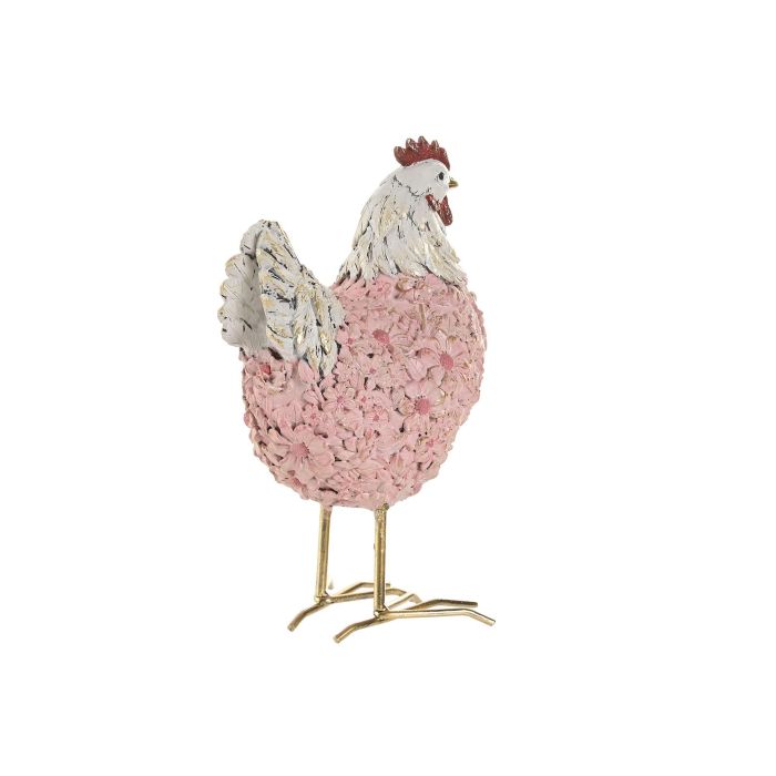 Figura Cottage DKD Home Decor Rosa Verde 11.5 x 25.5 x 20.5 cm (2 Unidades) 2