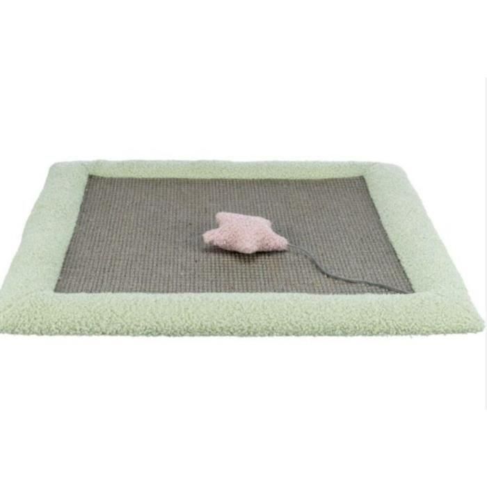 Alfombra rascadora infantil - TRIXIE - 47 x 47 cm - Gris/Menta Alfombra rascadora infantil - TRIXIE - 47 x 47 cm - Gris/Menta