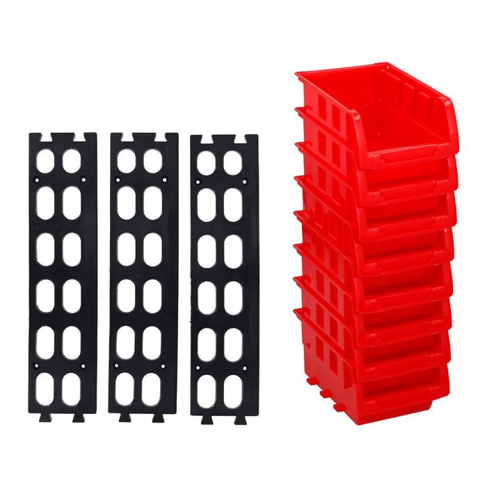 Kinzo Set de 8 mini gavetas apilables 12x10cm, Rojo 0 Kinzo Set de 8 mini gavetas apilables 12x10cm, Rojo 0