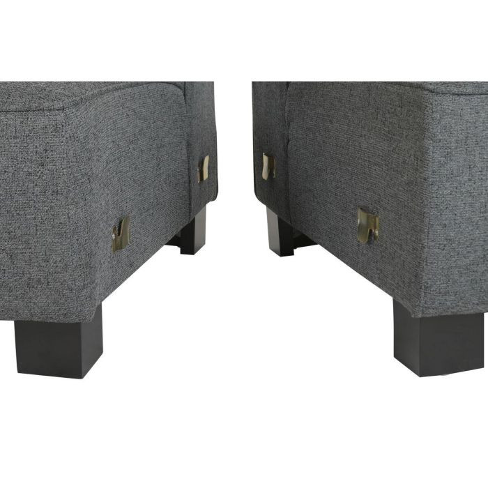 DKD Home Decor Sofá Modular de Poliéster y Madera Gris Oscuro 170 x 82 x 231 cm 8