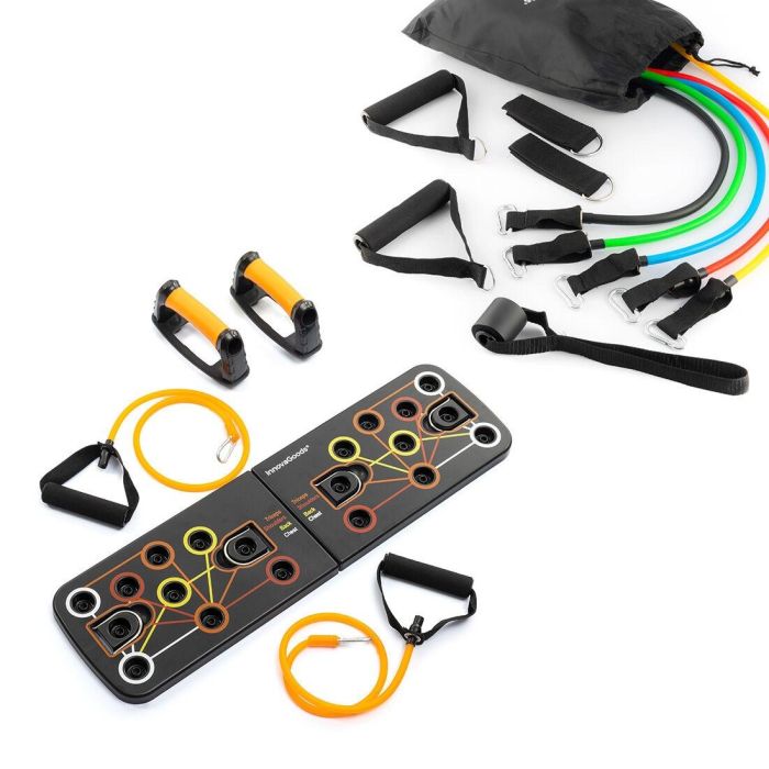 Pack Tabla de Flexiones Push-Up y Set de Bandas de Resistencia con Accesorios y Guía de Ejercicios InnovaGoods 0 Pack Tabla de Flexiones Push-Up y Set de Bandas de Resistencia con Accesorios y Guía de Ejercicios InnovaGoods 0