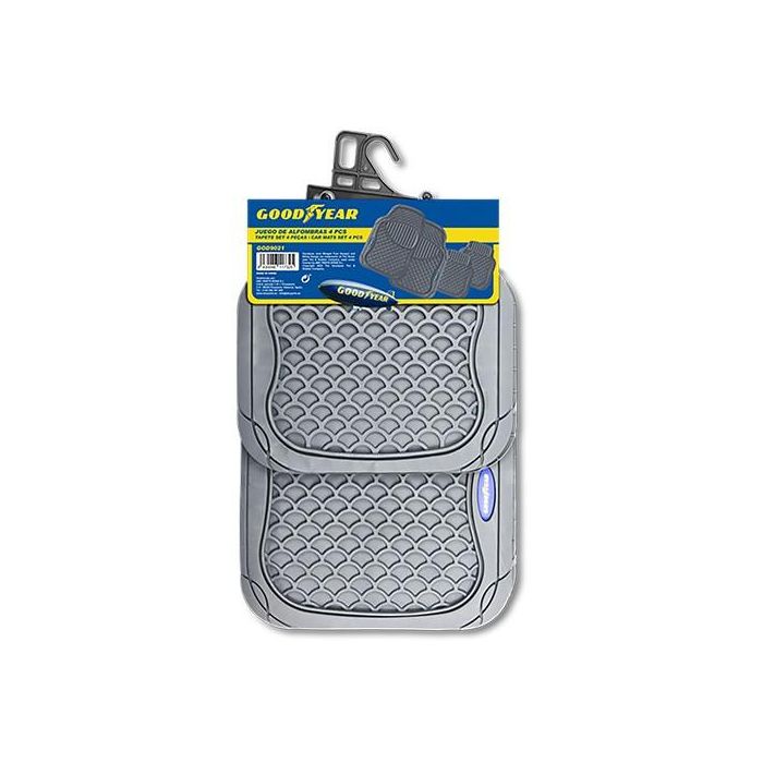 Alfombra Goma Gris 4 Piezas Goodyear Cs4 GOD9021 2 Alfombra Goma Gris 4 Piezas Goodyear Cs4 GOD9021 2