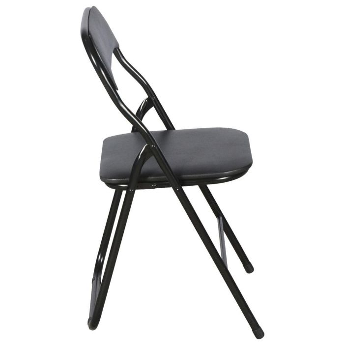 Day Silla Plegable Negra con Asiento Acolchado Soporta 100 kg 44x45x78 cm 2