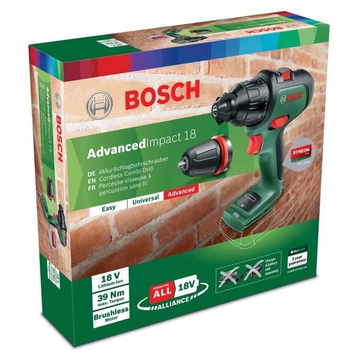 Taladro percutor inalámbrico BOSCH - Solo herramienta AdvancedImpact 18 1