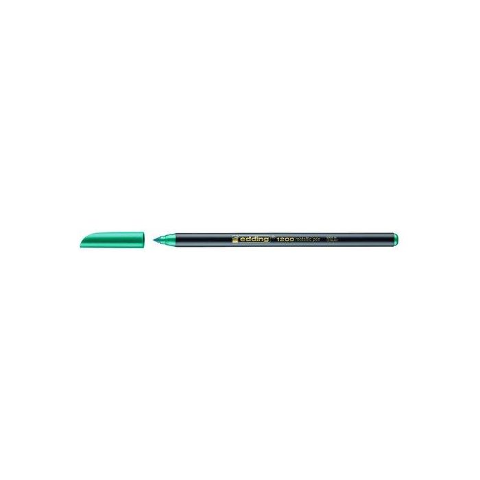 Rotulador Fibra Edding 1200-Metallic Verde 10 unidades