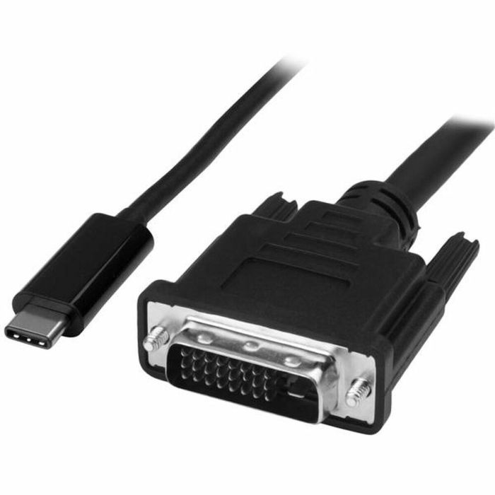 Cable USB C a DVI-D Startech CDP2DVIMM1MB Negro 1 m 1 Cable USB C a DVI-D Startech CDP2DVIMM1MB Negro 1 m 1