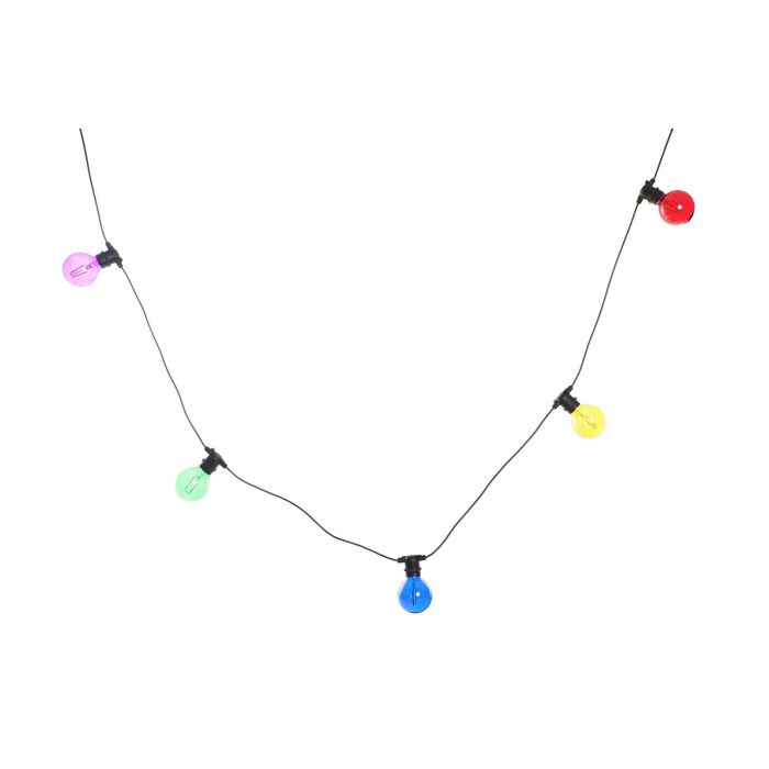 DKD Home Decor Guirnalda Exterior 10 Luces LED Multicolor Cristal Doble Filamento Bombillas Reemplazables 850 cm DKD Home Decor Guirnalda Exterior 10 Luces LED Multicolor Cristal Doble Filamento Bombillas Reemplazables 850 cm