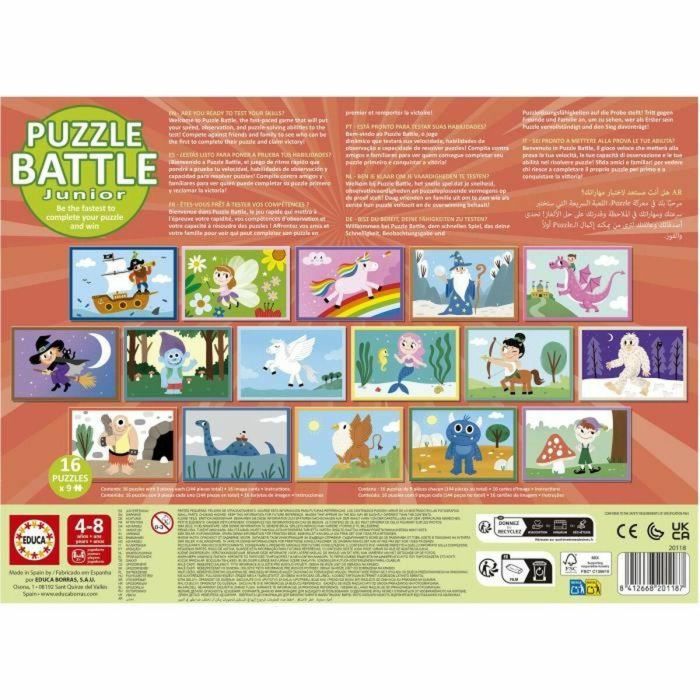 EDUCA AUC1740506778393 Puzzle Battle Jr Fantasy - 16 Puzzles Temática Fantasía para Niños a partir de 4 Años 2