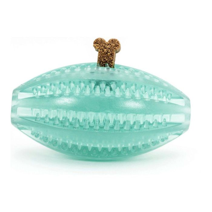 Gloria Pelota Dental Rugby TPR 9 cm para Perro Juguete Mordedor Limpieza