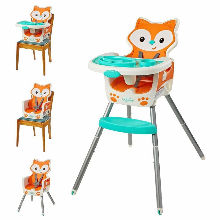 Infantino Trona Evolutiva 3 en 1 Asiento Elevador Silla para Niños Bebé Cómoda Lavable Respaldo Reclinable 3 Posiciones Diseño Zorro 1 Infantino Trona Evolutiva 3 en 1 Asiento Elevador Silla para Niños Bebé Cómoda Lavable Respaldo Reclinable 3 Posiciones Diseño Zorro 1