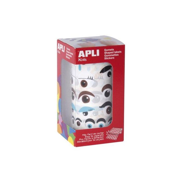 Gomets Apli Rollo 30H Ojos Surtidos 1.380 Uds. (17613)